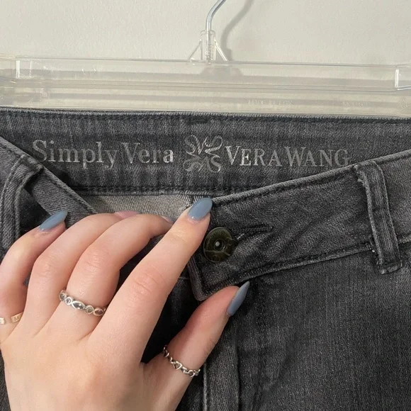 Simply Vera Vera Wang Straight Leg Jeans with Zippers - Picture 5 of 10